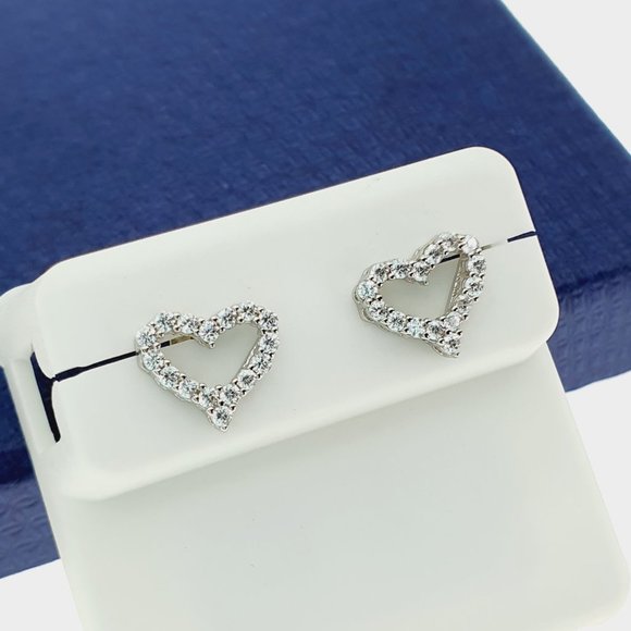 925 Sterling Silver CZ Stud Earrings for Women/Girl, US925P124 - Picture 8 of 8